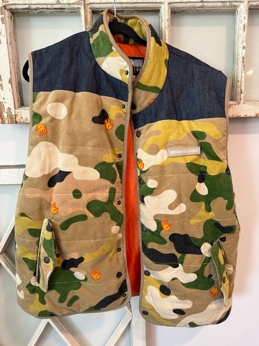 Billionaire Boys Club size XXL corduroy camouflage puffer vest